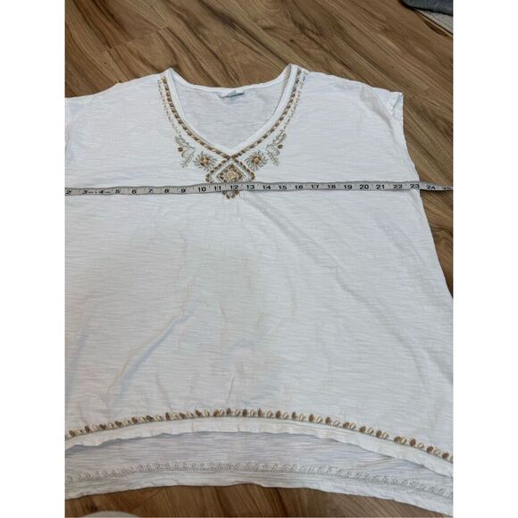 J Jill beaded top boho relaxed fit sz L - Picture 6 of 7